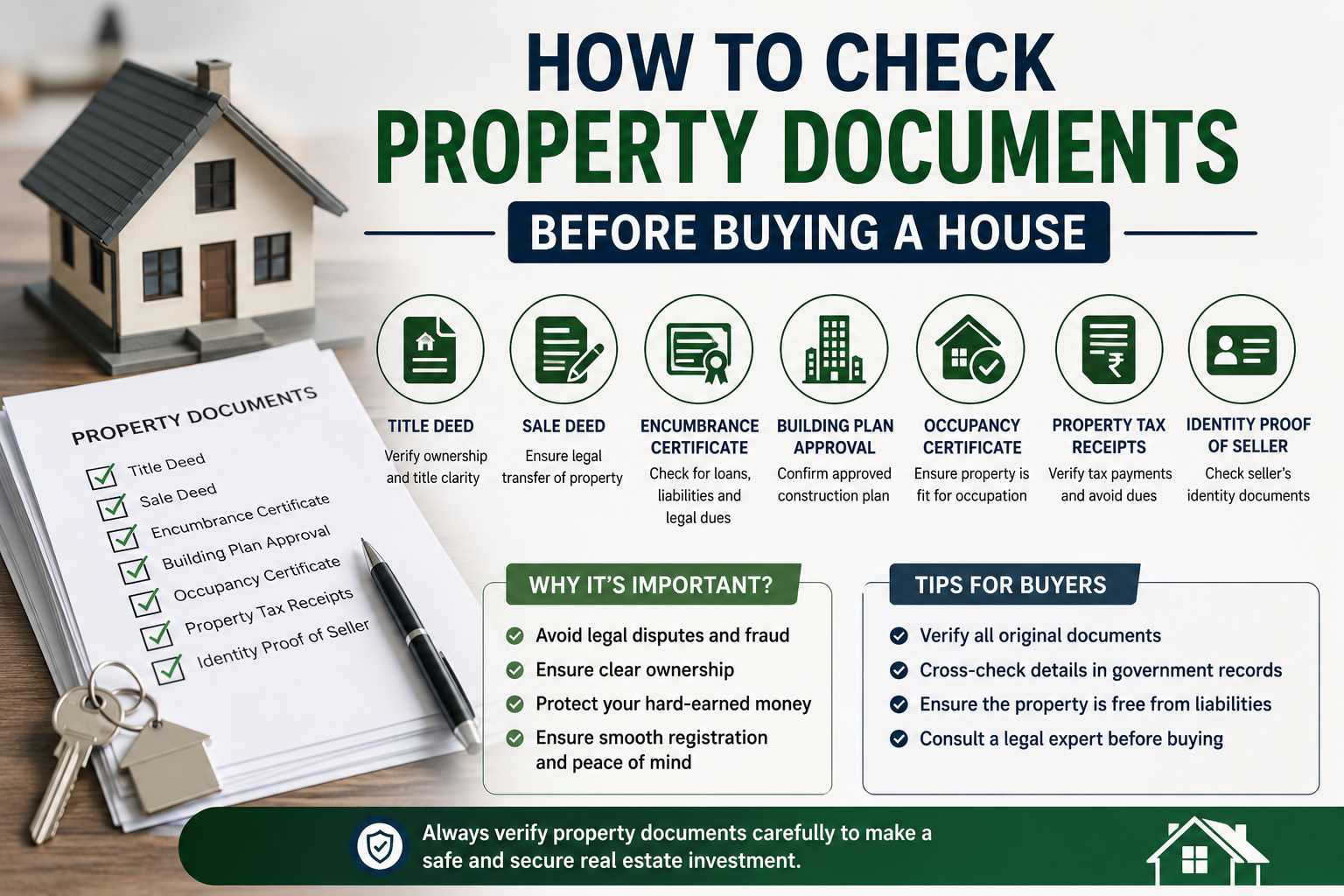 Property Document Verification checklist before buying a house