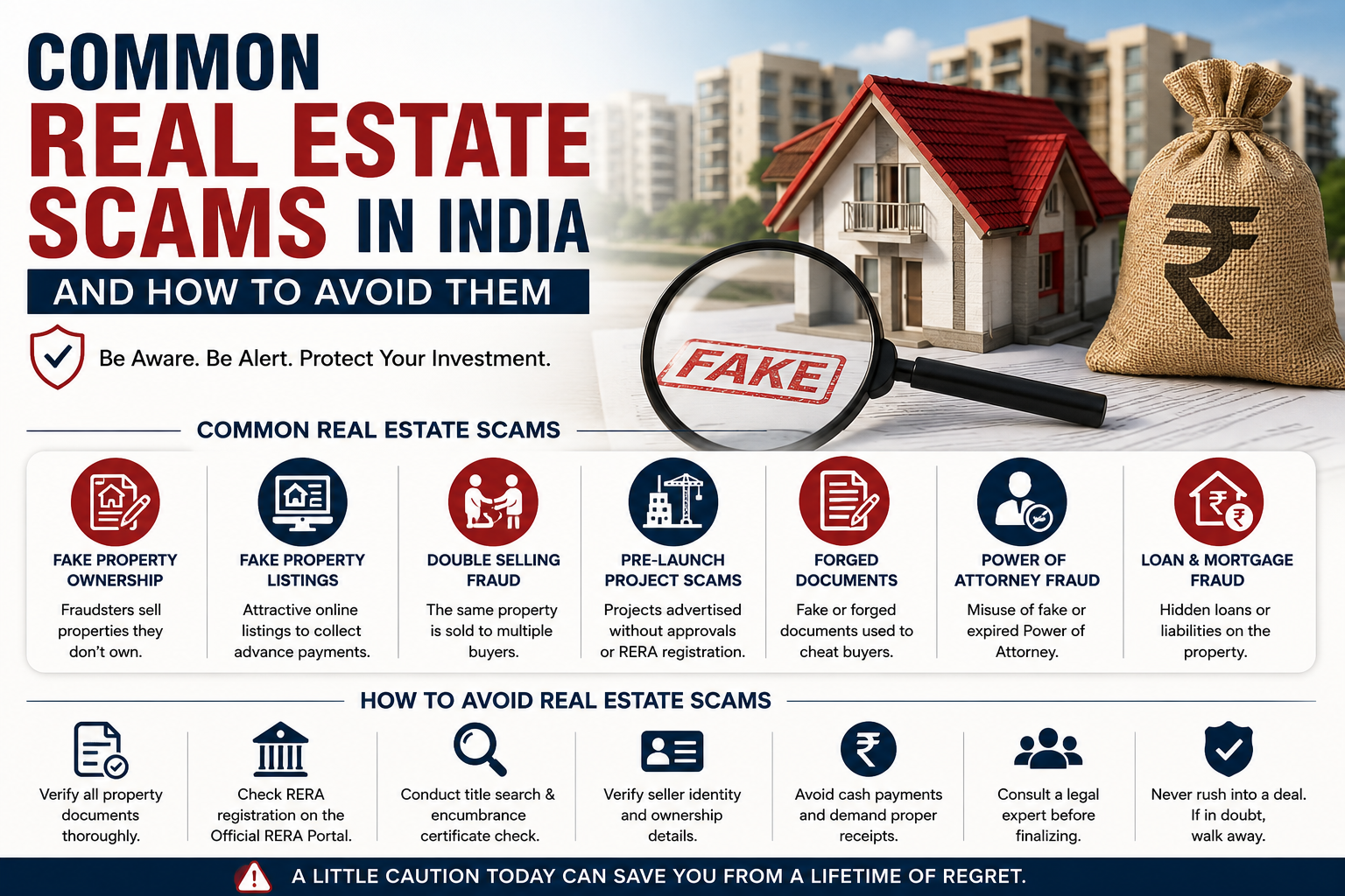 Real Estate Scams in India and property fraud prevention tips